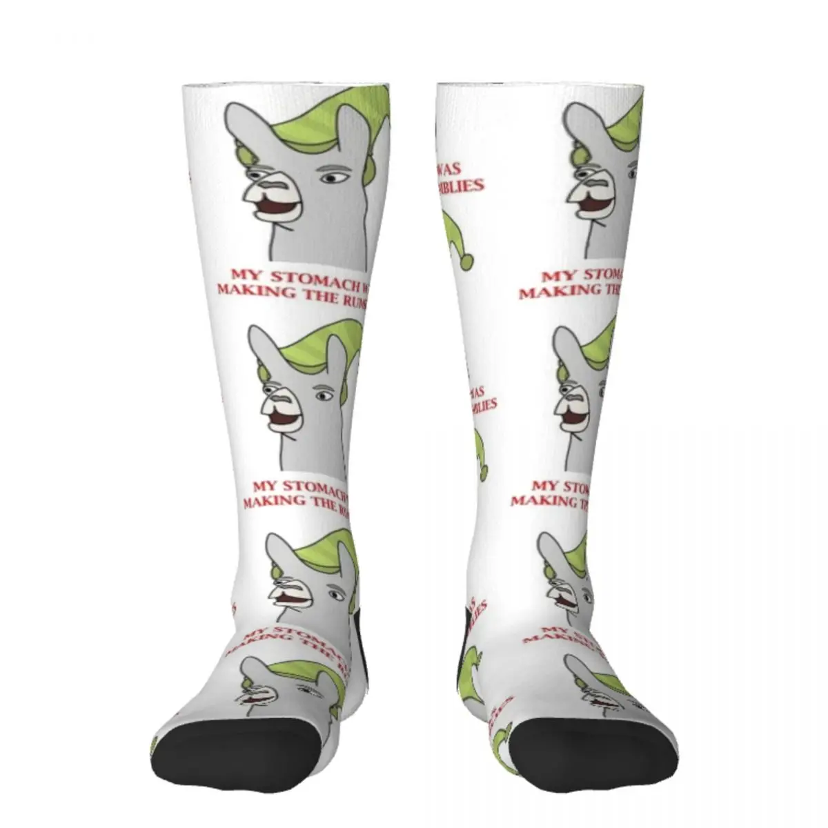 

Llamas with Hats - My stomach was making the rumblies Socks Men's luxe Male Socks Women's