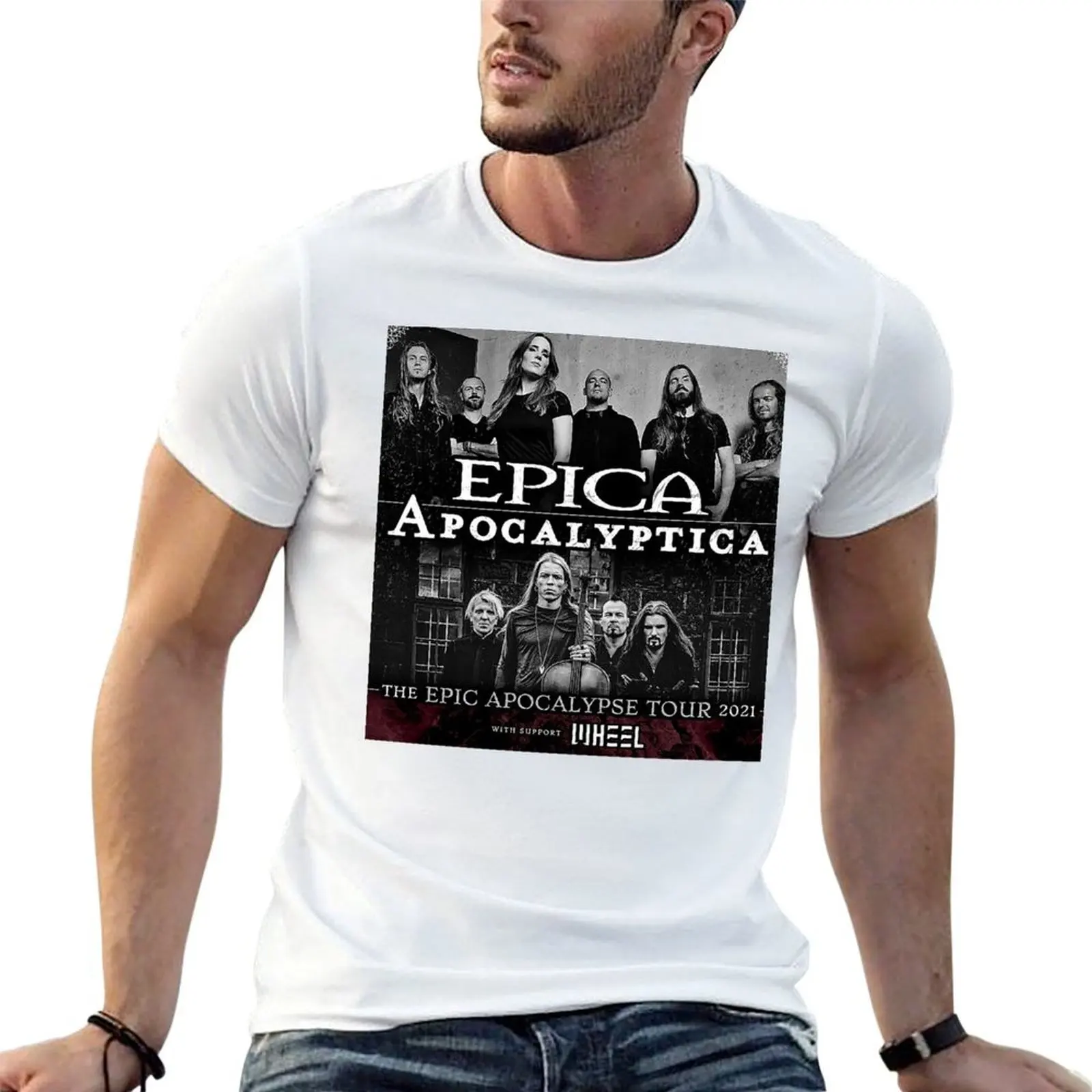 Twoap the epic apocalypse tour T-Shirt man t shirt heavy cotton funny t shirts man cotton t shirt man T-shirt