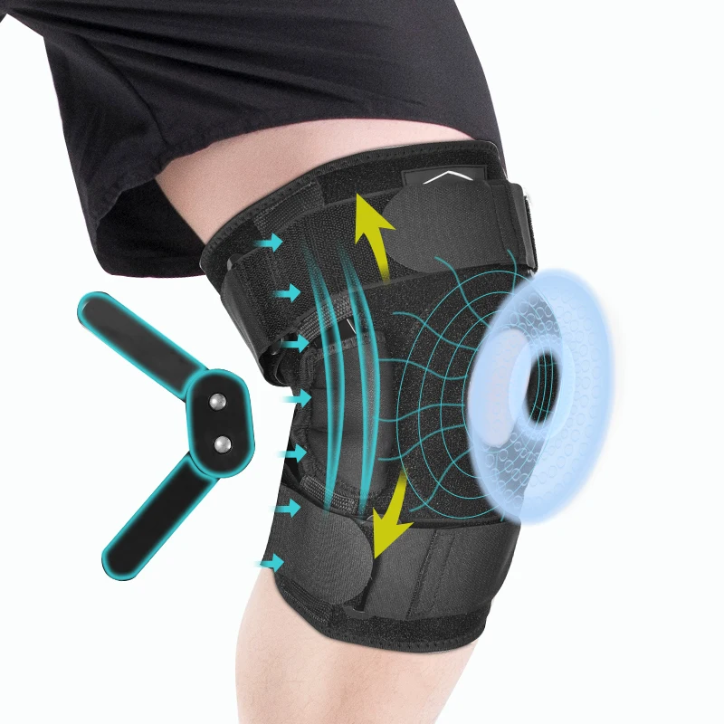 

Ортопедический регулируемый наколенник с открытым коленным отделом для облегчения боли в коленях