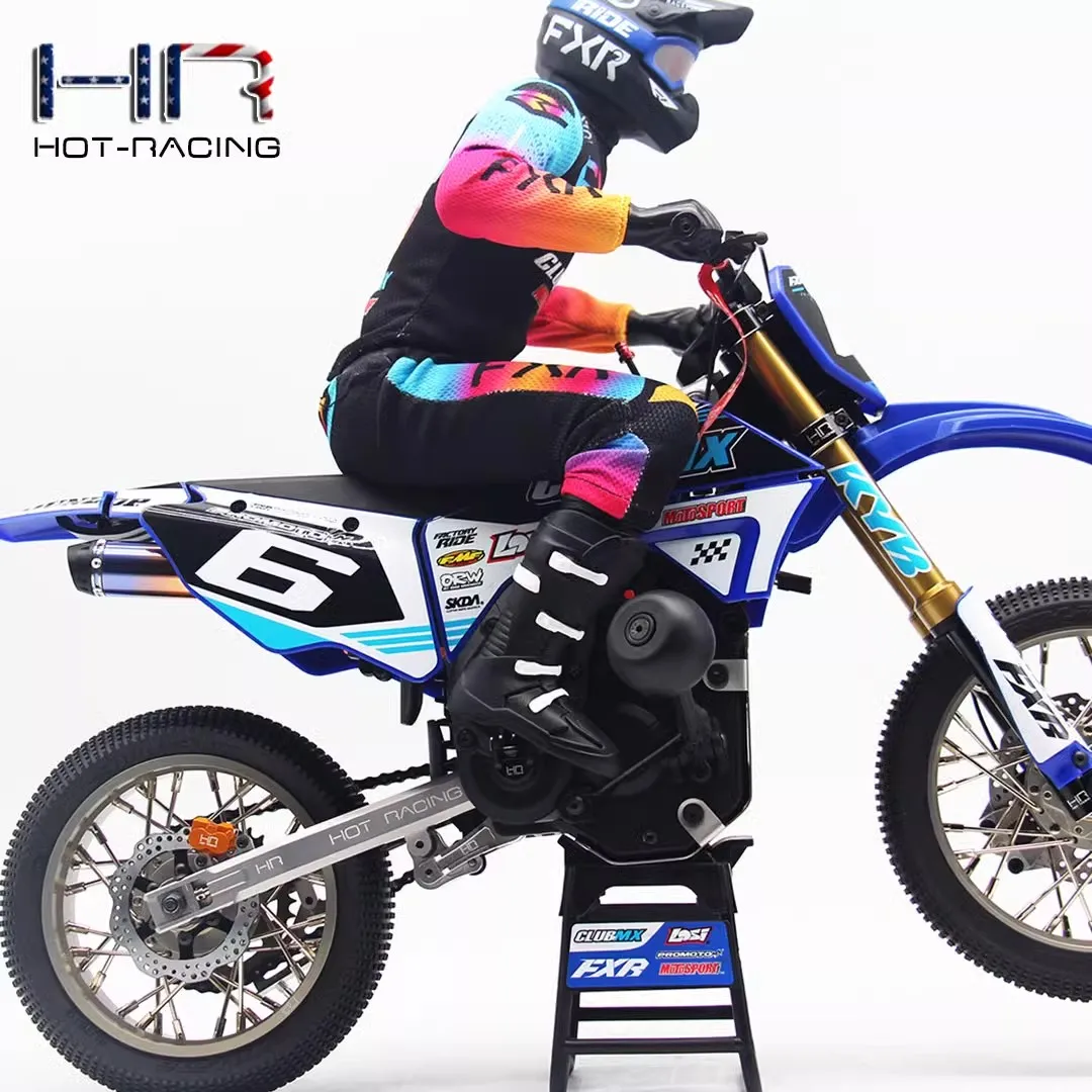 HR upgrade Losi 1:4 Promoto-MX motorcycle aluminum alloy simulated exhaust pipe