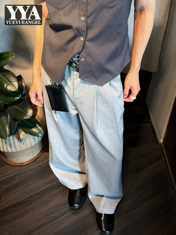 New Spring Women Elegant Vintage Stripe Pants Breathable Fashion Office Ladies Straight Trousers Casual Comfortable Suit Pants