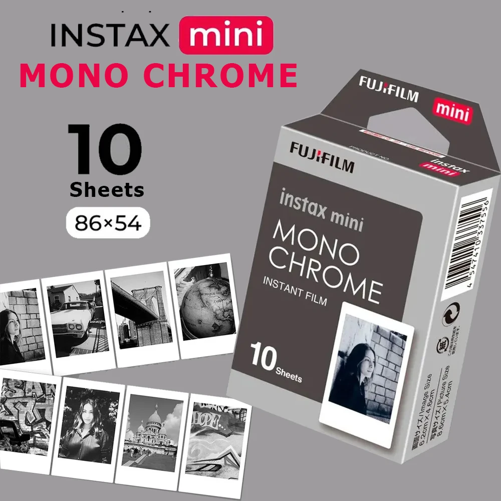 Fujifilm Instax Mini B&W Film Mono Chrome For Fuji Instant Camera Mini 12 11 8 9 SE Link Liplay EVO LOMO