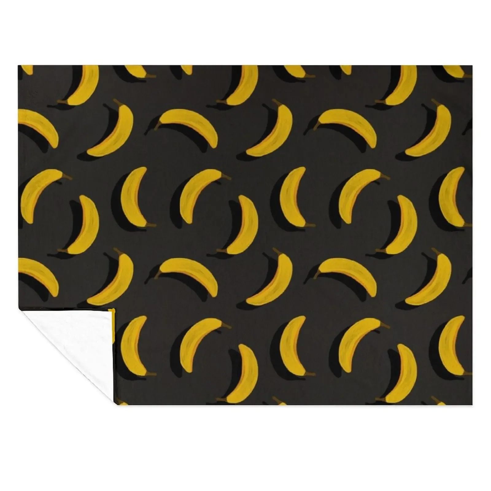 

Banana Pattern a Yellow & Charcoal Throw Blanket Bed covers Luxury St blankets ands Comforter Blankets