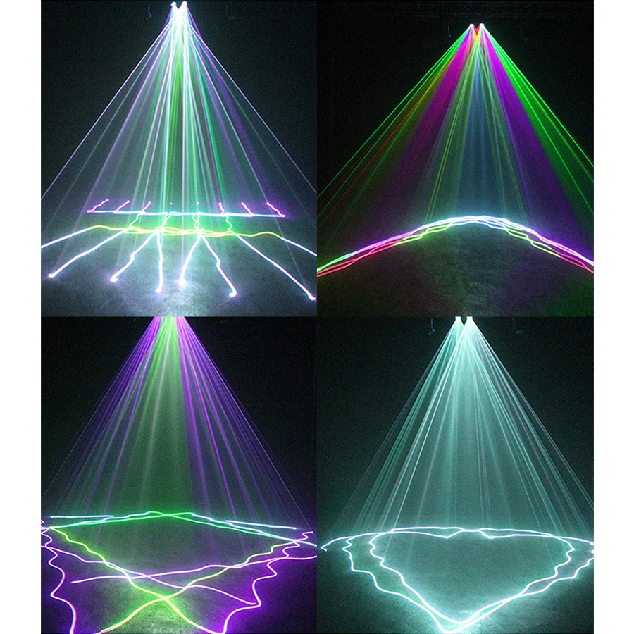 Disco Dual Lens RGB Beam Line Scanner Projector Laser Lamp Dmx512 Suitable for Disco Dj Party Wedding Bar Stage Light