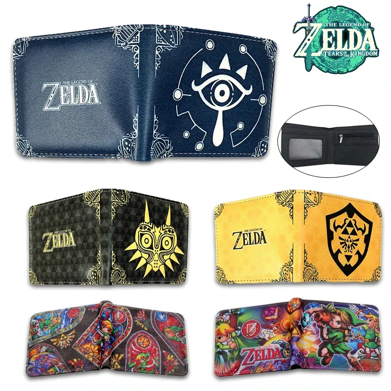 The Legend of Zelda PU Wallet Men Purse Zelda Game Style Wallet Card Coin Storage Game Peripherals Students Fashion Friends Gift