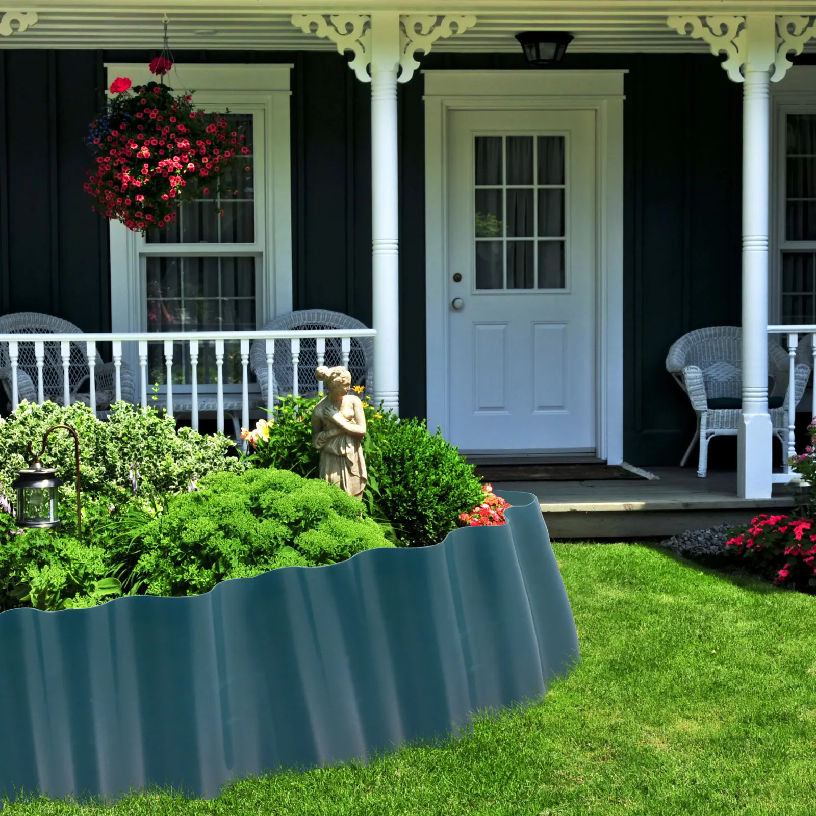 1 Roll Premium Plastic Lawn Edging Garden Border Fence for Flower Beds Courtyard Path Landscape Edging Weatherproof Uv Resistant