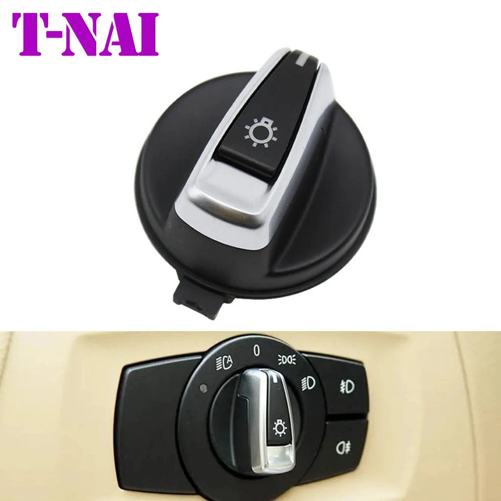 Car AUTO Headlamp Front Headlight Switch Rotary Button Cover For BMW 1 3 X1 Series E84 E87 E88 E82 E90 E91 E92 E93