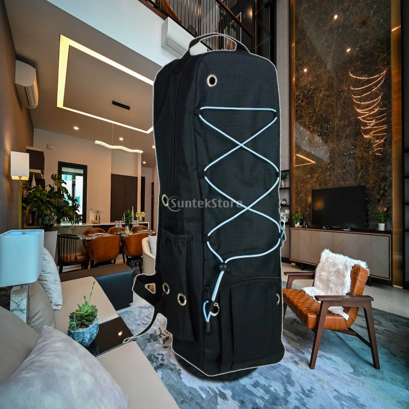 Oxygens Tank Backpack Portable Large Capacity Top Handle Organized Durability Black Holder Carrying Bag for A (M6) C ()