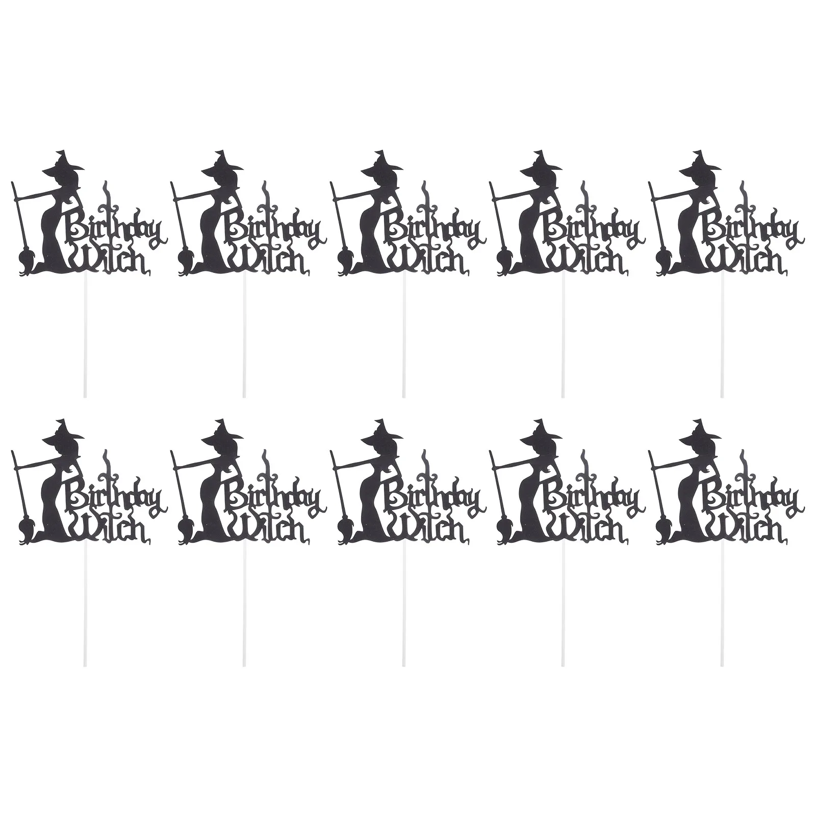 

20 PCS Cake Decoration Insert Topper for Dessert Cupcake Witch Decorations Practical Decorative Pick Halloween Fruit
