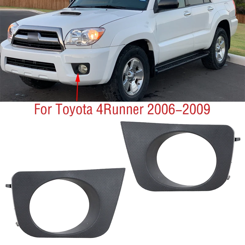 Car Front Bumper Fog Light Lamp Frame Cover Foglights Foglamp Trim Cap Hood For Toyota 4 Runner 4Runner 2006 2007 2008 2009