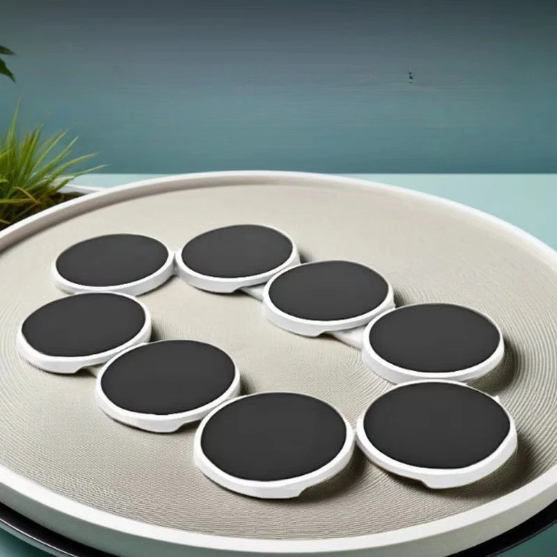 

Long Table Heat Insulation Non-slip Dinner Plate Desktop Manual Rotating Desktop Round Thickened Tray Portable Round Table