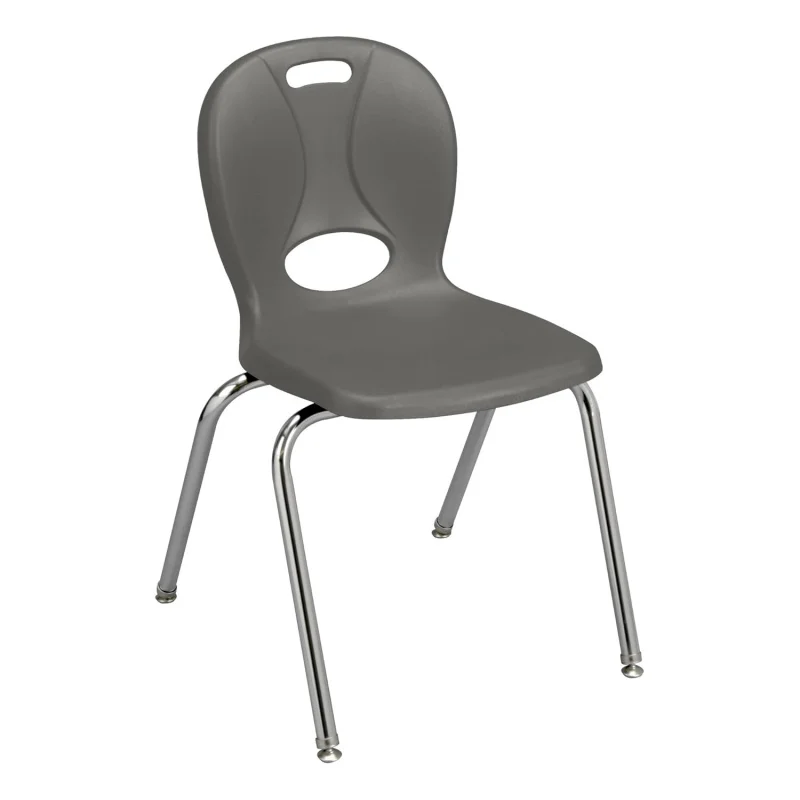 (UUX) Schulstühle der Structure-Serie für Klassenzimmer, 18" Sitzhöhe, Graphit, 4er-Pack UQ