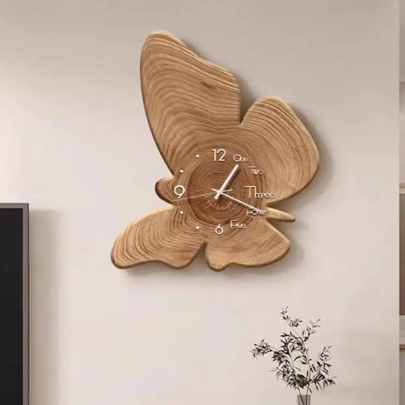 Timber Youth Roo Wall Clock Wooden Unique Cute Interior Design Wall Clock Art Modern Aesthetic Reloj Pared Room Decoration
