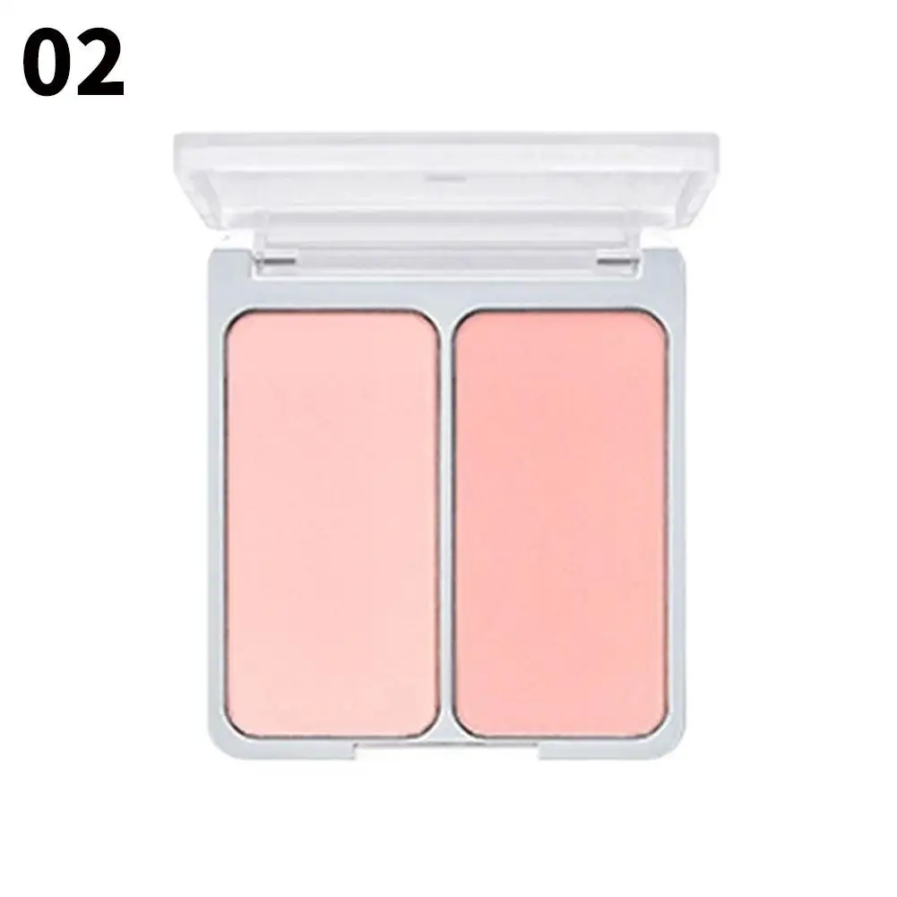 Twee-in-één tweekleurige matte blush - Lage verzadiging Verhelderend Natuurlijk krimpend Uitbreidende langdurige mengbare gezichtsmake-up