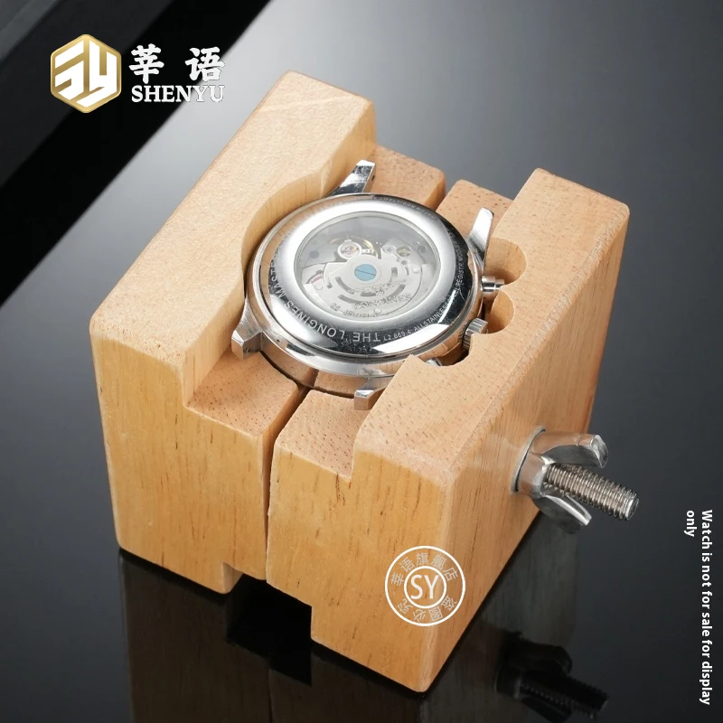 Регулируемая деревянная подставка для ремонта часов — профессиональный держатель циферблата и задней панели корпуса для прочной разборки