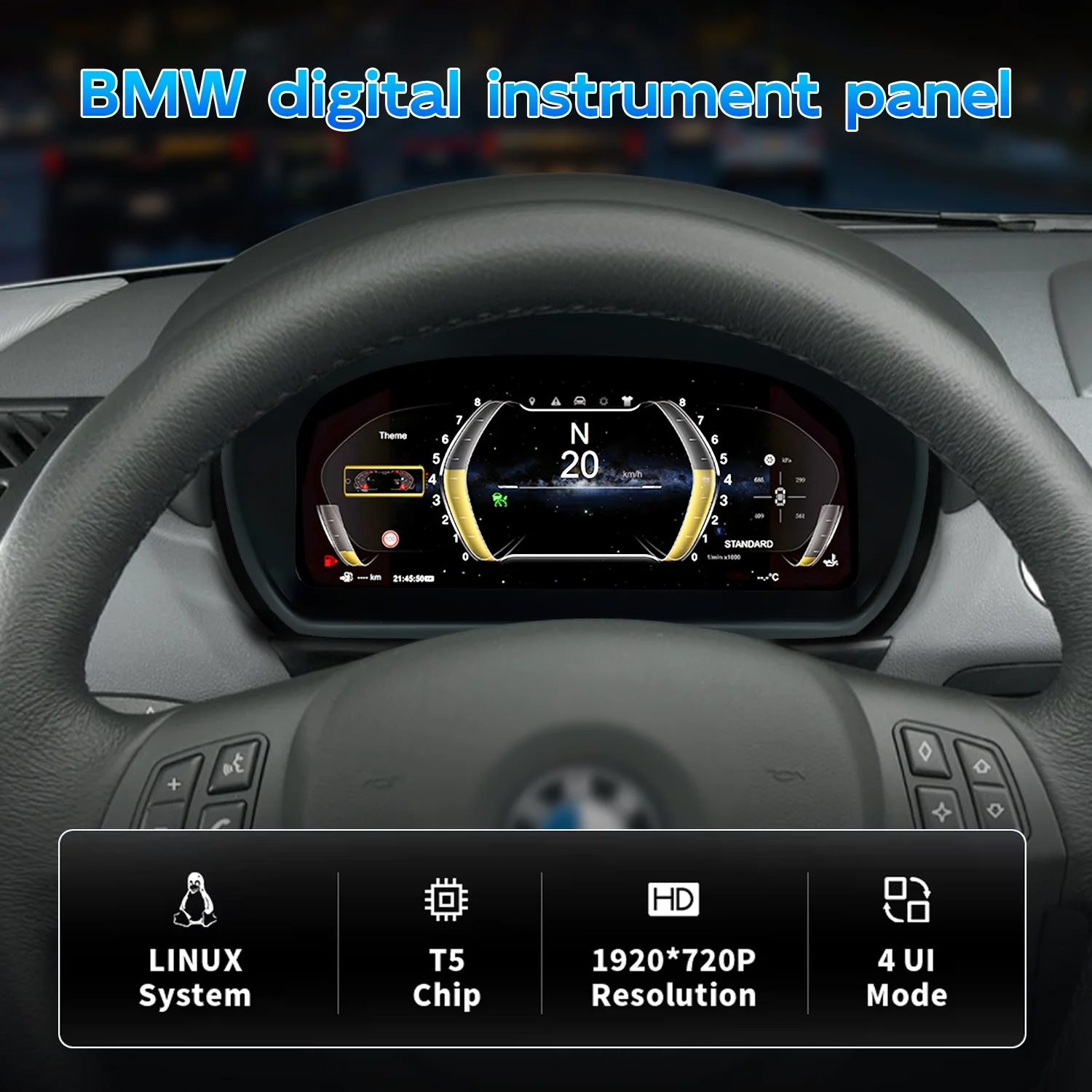 1 Series E87 Dashboard Displayer Digital Cluster Instrument Speedometer Wireless CarPlay For 1 Series