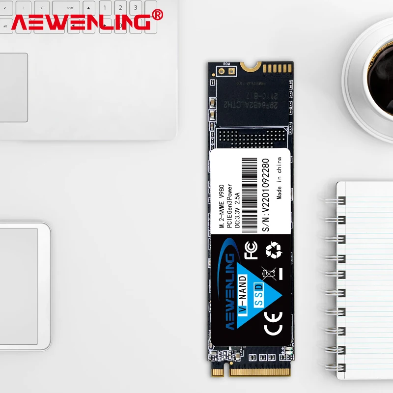 AEWENLING – disque dur interne SSD, M.2, PCIe NVME, avec capacité de 256 go, 128 go, 512 go, 2280 go, 1 to, pour ordinateur de bureau, MSI Asro64