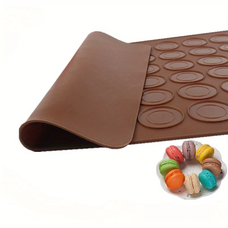 1pc 48-Cavity DIY Macaron Mold - Create Delicious Treats with This High-Temp Resistant Silicone Baking Mat! for Restaurant