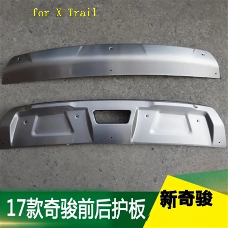 car-styling Front+Rear Stainless steel front and rear Bumper Protector Skid Plate cover For nissan Rogue X-Trail T32 2017-2020