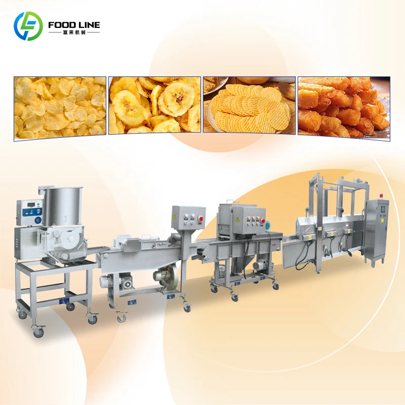 Customized 380V Industrial Automatic Potato Chips Production Line Complete Commercial Crisp Snack Processing Making Machine