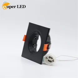 6W Black/White LED Recessed Eyeball Spotlight Square LED Downlight Spot light Ceiling Light Frame