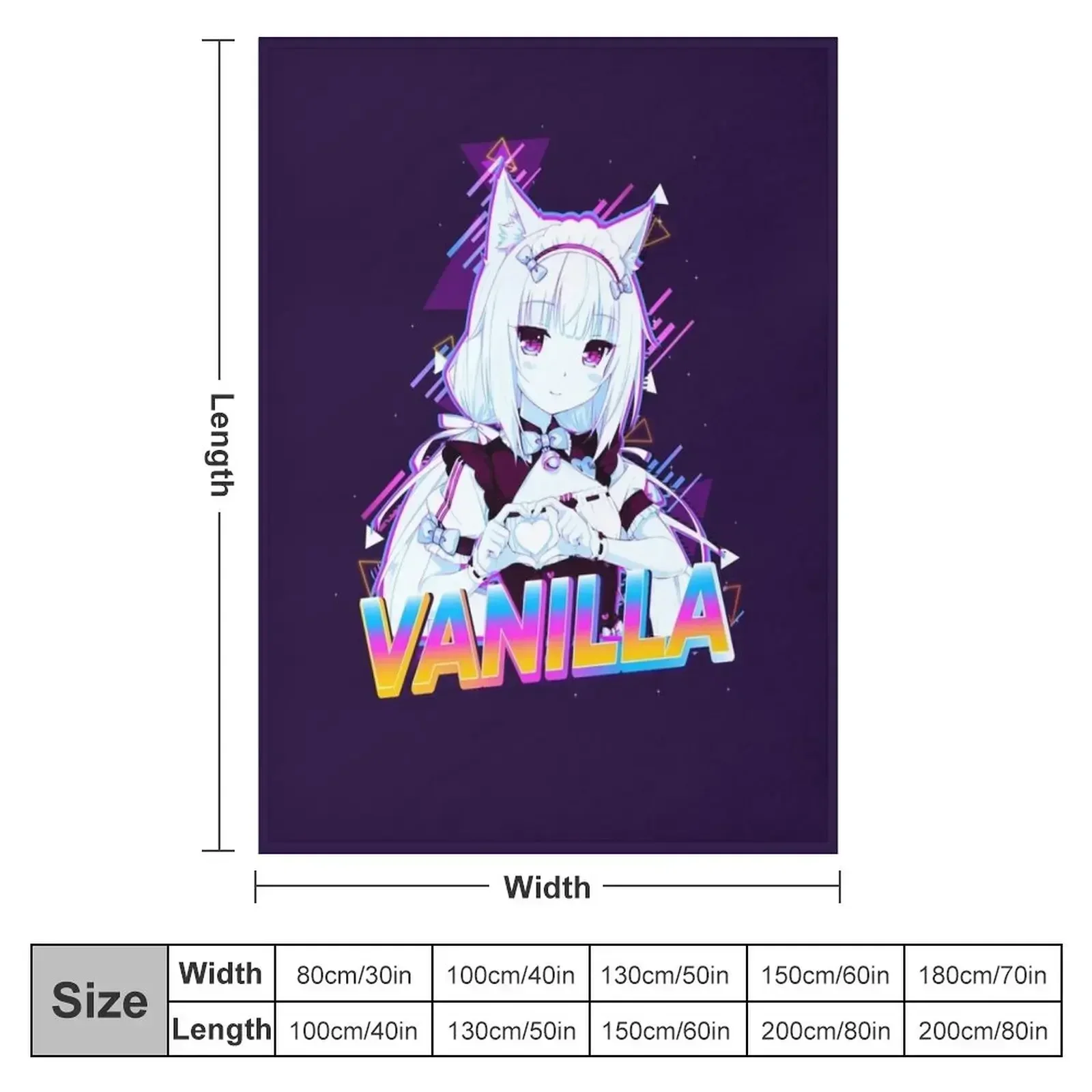 Vanilla | Nekopara Throw Blanket Quilt for babies Tourist Thermals For Travel Blankets