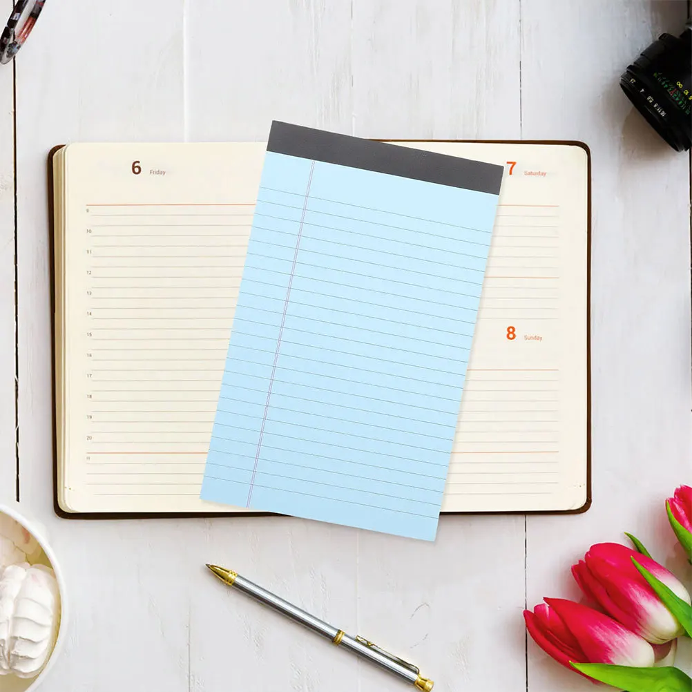 4 قطعة منصات مذكرة المفكرة المسيل للدموع اصطف ورقة لمكتب المدرسة المنزل استخدام المحمولة القانونية الوسادة دفاتر للعمل دفتر مسطرة واسعة #2