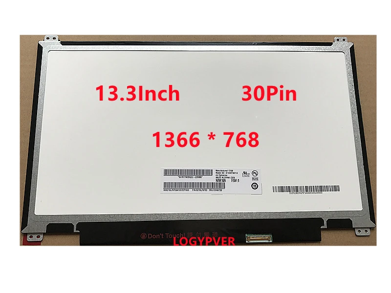 Polegada Magro 30pin B133xtn01.6 Ltn133at32 B133xtn02.1 B133xtn01.3 N133bge-e31 M133nwn1 Hb133wx1402 13.3