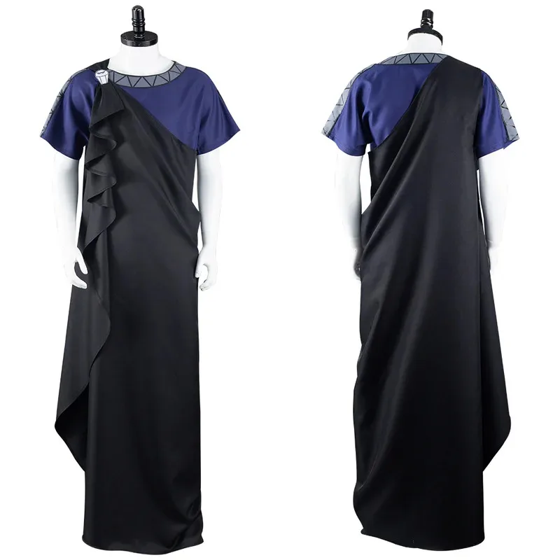 

Hercules Fantasy Hades Cosplay Costume Cartoon Movie Adult Men T-shirt Robe Outfits Halloween Carnival Party Role Play Suits