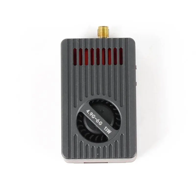 T24C High-Power For RC FPV Video Transmitter 13W 4.9G-6G VTX 80CH SMA Interface For Long Range Fixed-Wing Drones