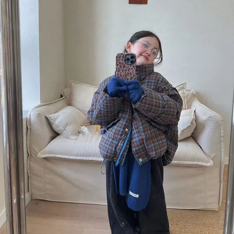 الفتيات ريترو الخريف/الشتاء 2025 جديد متقلب الوقوف طوق الخبز ملابس قطنية تنوعا أفخم سراويل تقليدية العصرية #6