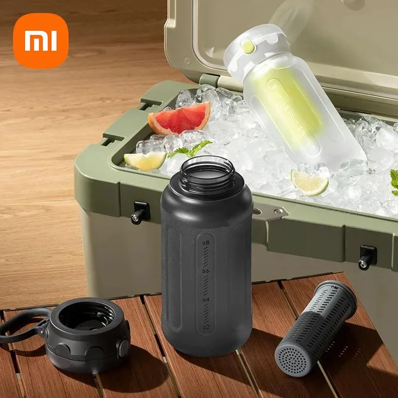 

Спортивная бутылка для воды Xiaomi Mijia, 1 л, Спортивная бутылка для воды, портативные дорожные безопасные пластиковые бутылки для тренировок, спортивная чашка для смешивания и фитнеса