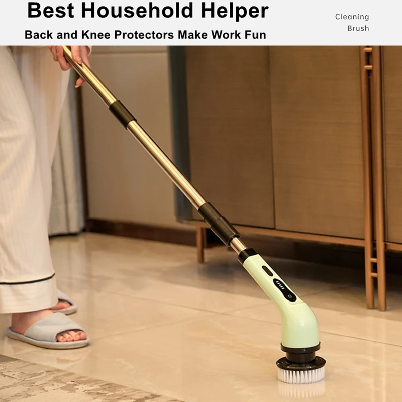 9-in-1 Electric Cleaning Brush Electric Spin Cleaning Scrubber Electric Cleaning Tools Parlour Kitchen Bathroom Cleaning Gadgets