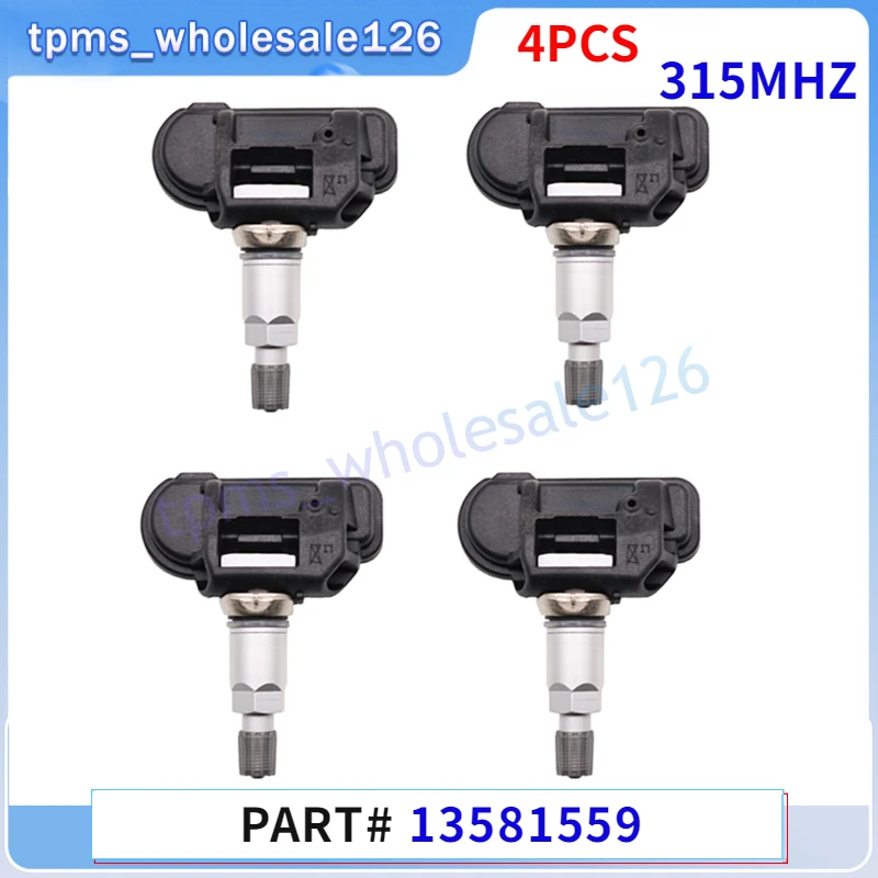 

13581559 13598774 TPMS TYRE SENSOR 315MHZ For 2014 2015 2016 2017 Chevrolet Caprice Tire Pressure Monitoring System Sensors 4PCS