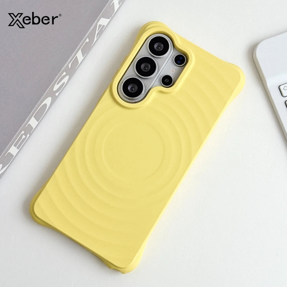 Water Ripple Liquid Silicone For MagSafe Wireless Charge Case For Samsung Galaxy S26 Ultra S25 S24 S23 Ultra Plus Soft Cover