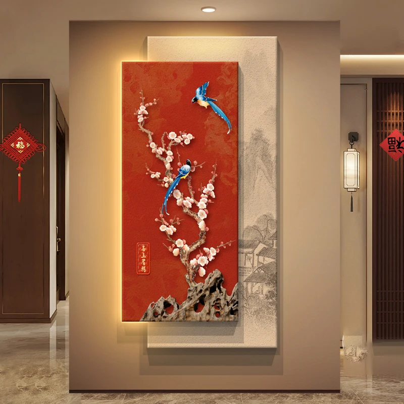xx-Entrance Facing Door Entrance Hall Decorative Painting Hanging Painting Corridor  Home Decoration Led Light Wall Light Room