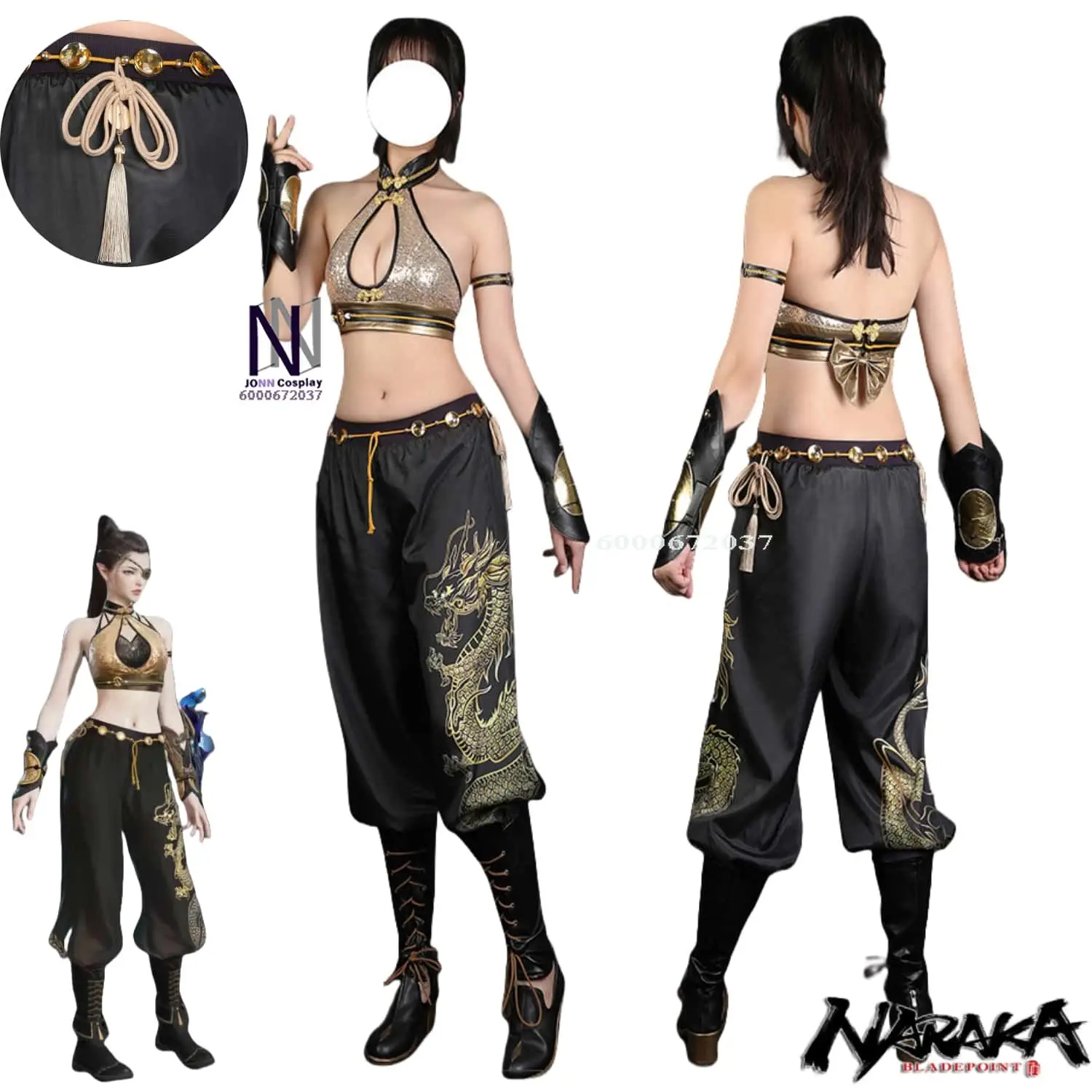 

Naraka Bladepoint Game Valda Cui Cosplay Costume Sexy Women Top and Pants Set Comic-Con Party Role Play Carnival Outfit Full Set