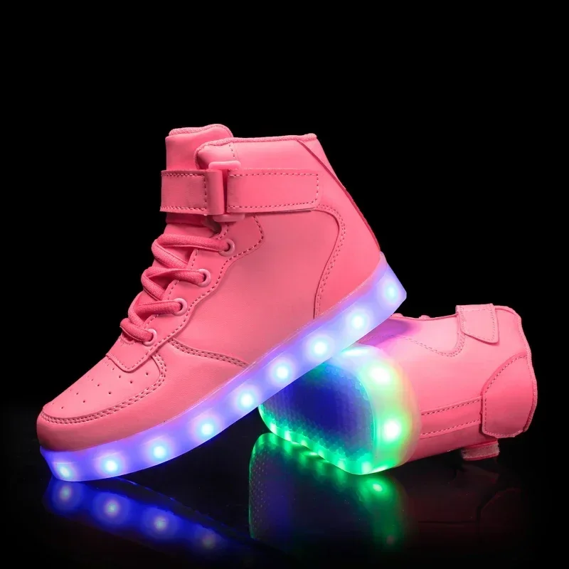 2024 Trump Shooting Makes Me Stronger Glowing Sneakers Luminous Boys Girls Womens Led Colorful Sole Lighted Shoes Usb Charging