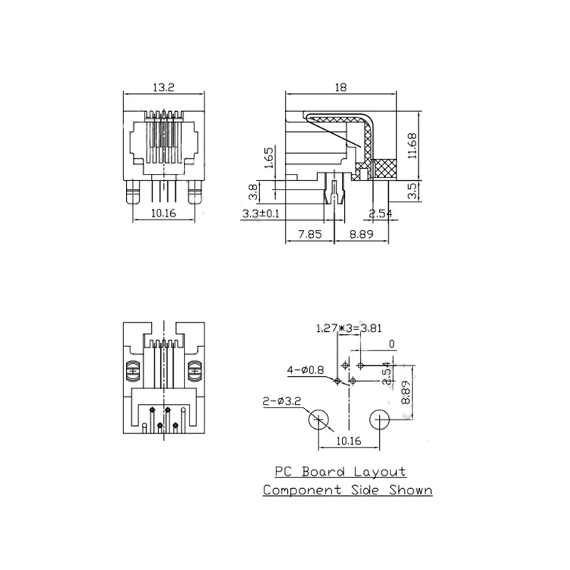 10PCS Telefon Buchse Stecker RJ11 RJ12 RJ45 Telefon Wifi Buchse 2pin 4pin 6pin 8pin 4P4C 6P6C 6P4C 8P8C RJ45 Jack – Detail 7