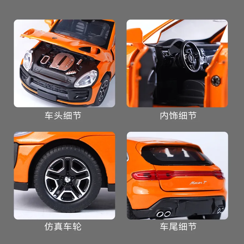 1:32 Macan SUV Alloy Model Car Toy Diecasts Casting Sound and Light Car Toys For Children Vehicle