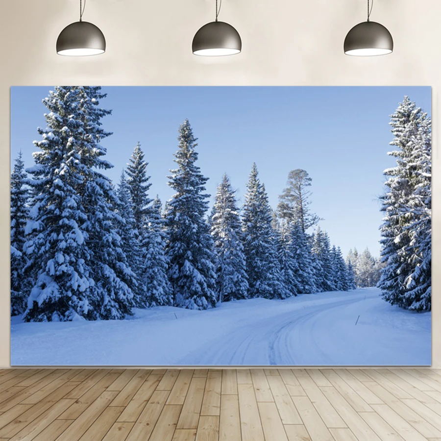الشتاء الغابات الثلوج التصوير خلفية المناظر الطبيعية شجرة عيد الميلاد ندفة الثلج صورة الطفل خلفية الصورة استوديو الدعائم