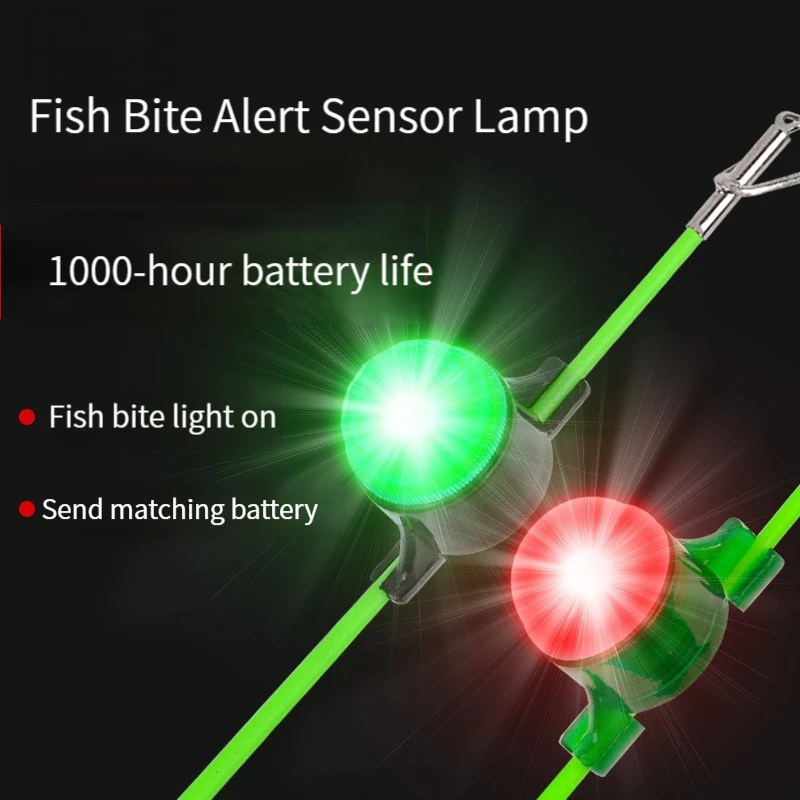 Night Fishing Alarm Light Fishing Bite Auto Recognition Electronic LED Light Alarms Outdoor Fish Line Gear Alert Indicator Tools