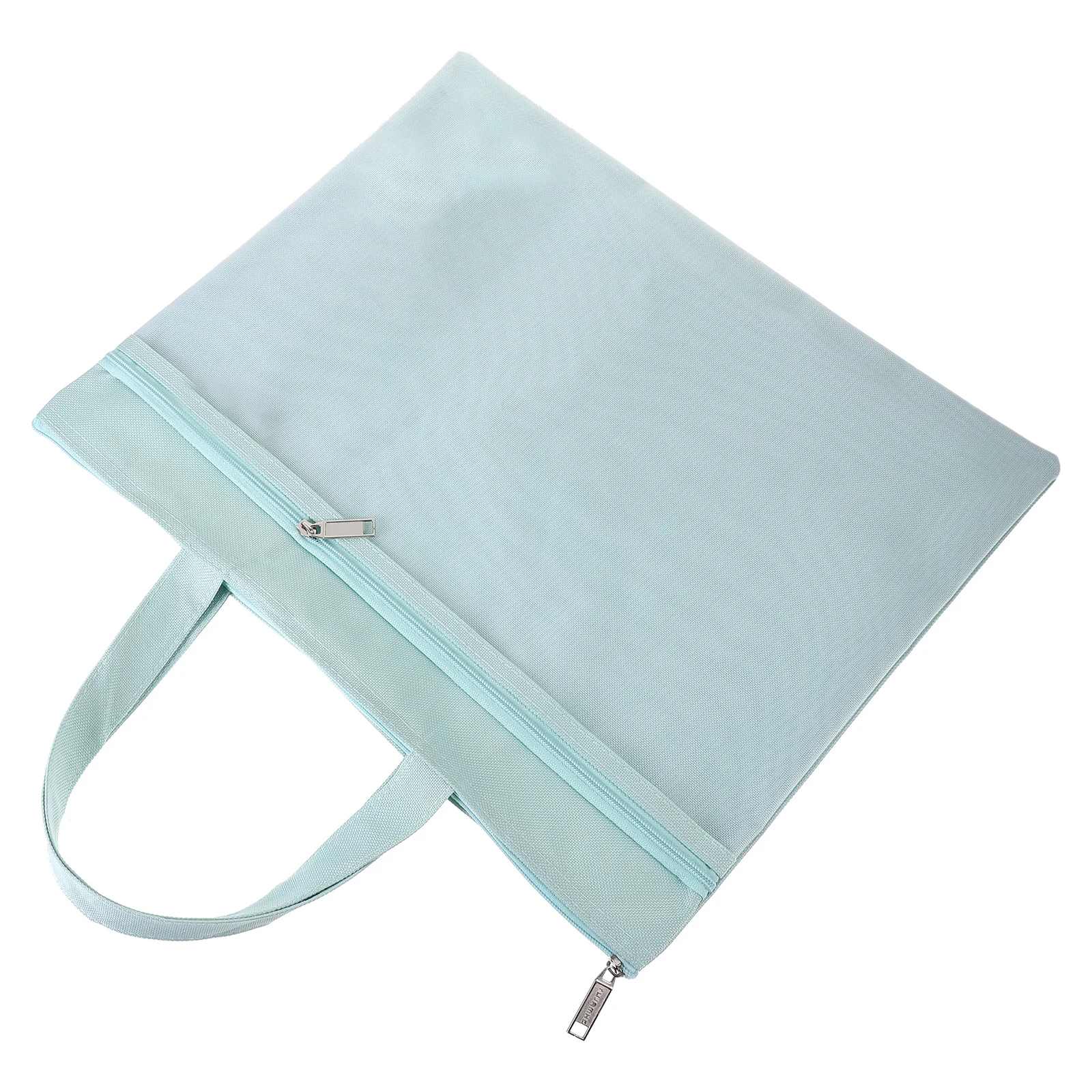 Handheld Document Bag Nylon Zipper Storage Pouch Portable Office File Organizer Pouch for Test Paper Receipts Business Cards