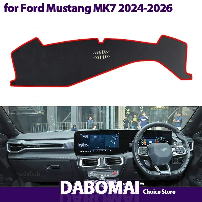 Anti-Rutsch-Matte, Armaturenbrett-Abdeckung, Polster, Sonnenschutz, Armaturenbrett-Teppich, Autozubehör für Ford Mustang MK7 2024 20252026