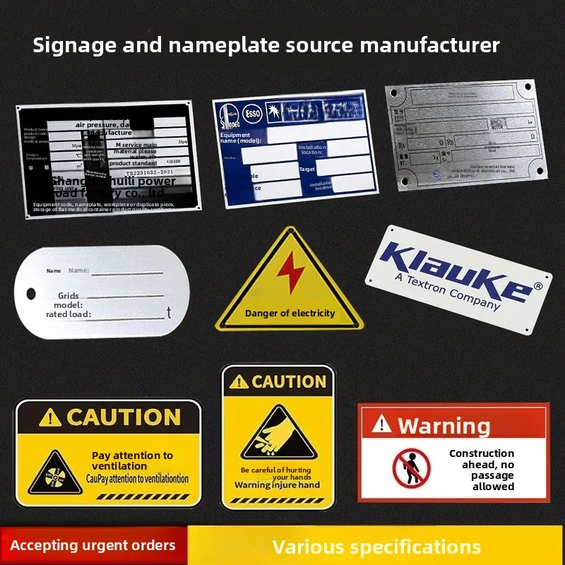 Custom Aluminum Oxide Printing Nameplate Mold Equipment Hot Runner Aluminum Plate Metal Sheet Laser Marking Blank