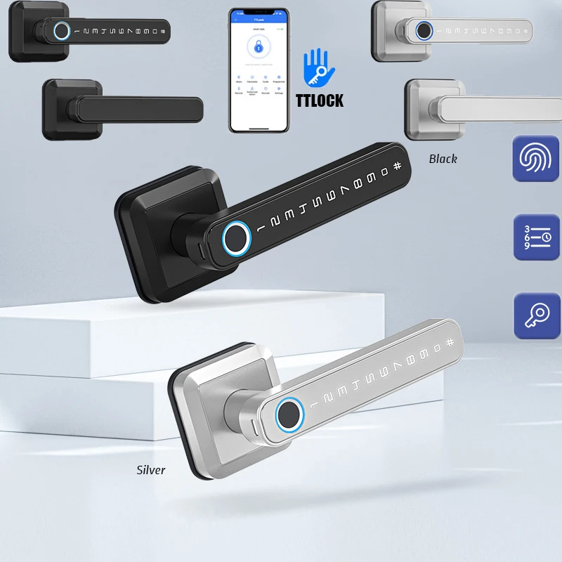 

TTLOCK Fingerprint Door Lock Digital Electronic Lock with Password/Key/IC Card/ Smartlife/ Tuya APP Unlock With Home Aleax