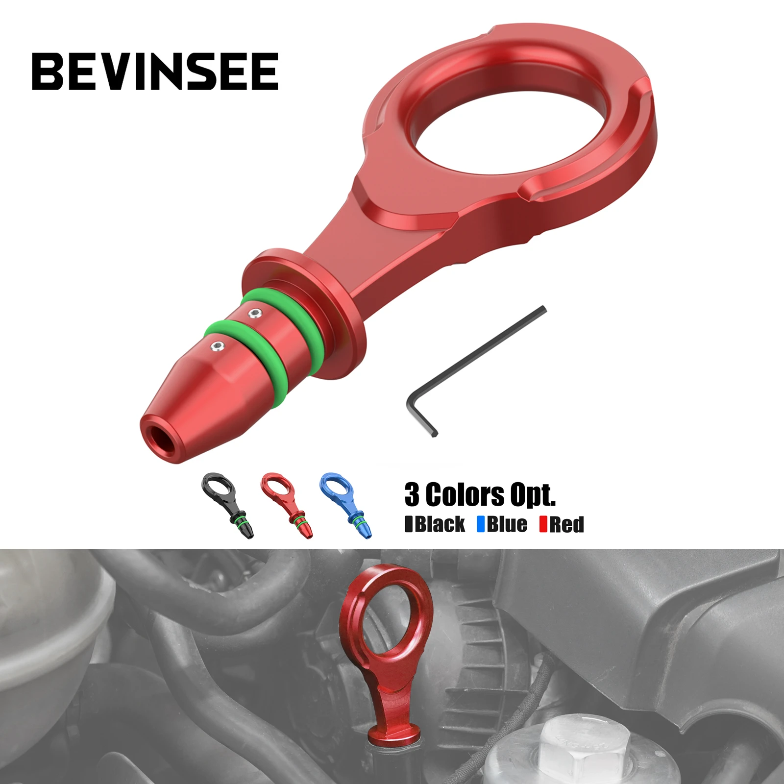 

BEVINSEE Oil Dipstick Handle for 1.8/2.0L EA888 Gen3, for VW for Golf MK7 MK8 GTI R, For Audi A1 A3 S3 TT Q3, for SEAT Leon