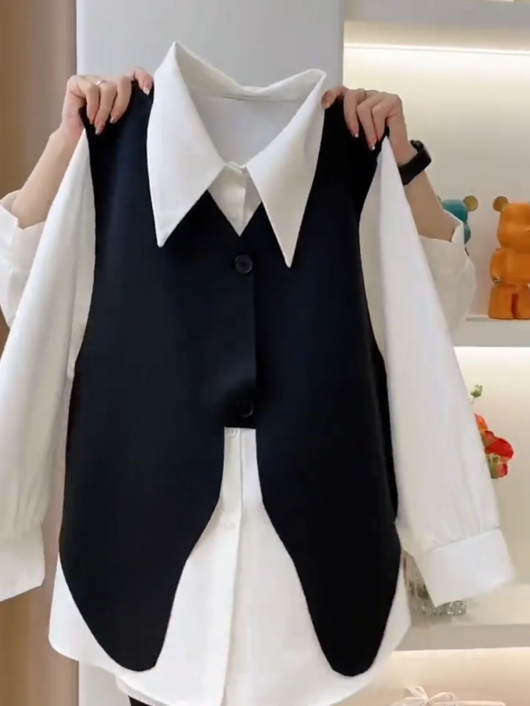 

Новинка 2023 года, корейский свободный тонкий круглый вязаный жилет Ne Svel, женский универсальный топ irt, весенний топ для поездок на работу, высокий...