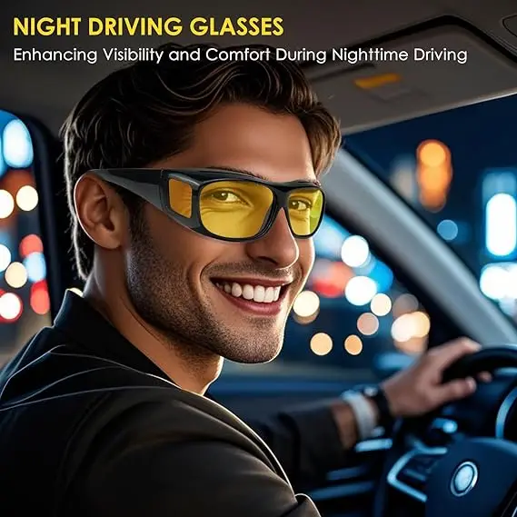 SHINU Gelbe polarisierte Brille für Nachtsichtbrille, die Fische fährt, UV400-Sonnenbrille für Herren – Detail 2