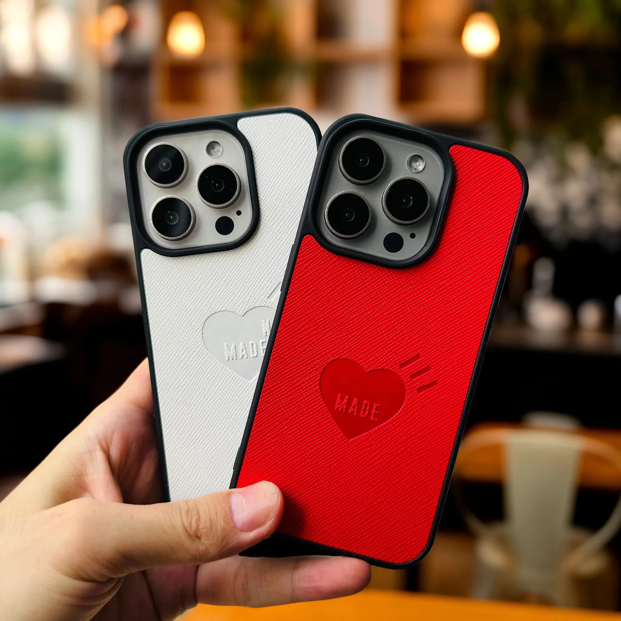 Japan Cute Love Handyhülle für iPhone 17 16 15 14 Plus 13 12 11 Pro Max Cover Luxus Prägung Funda Cases Carcasa